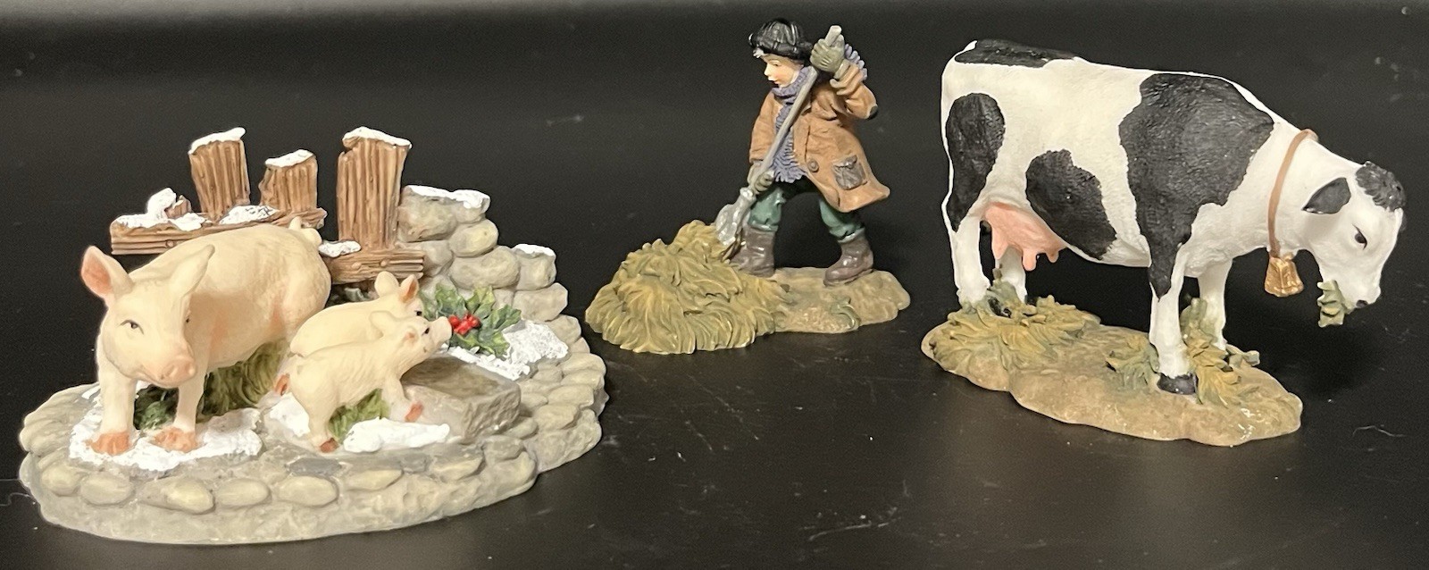 O’Well Farmer And Animal Village Figures Set Of 3