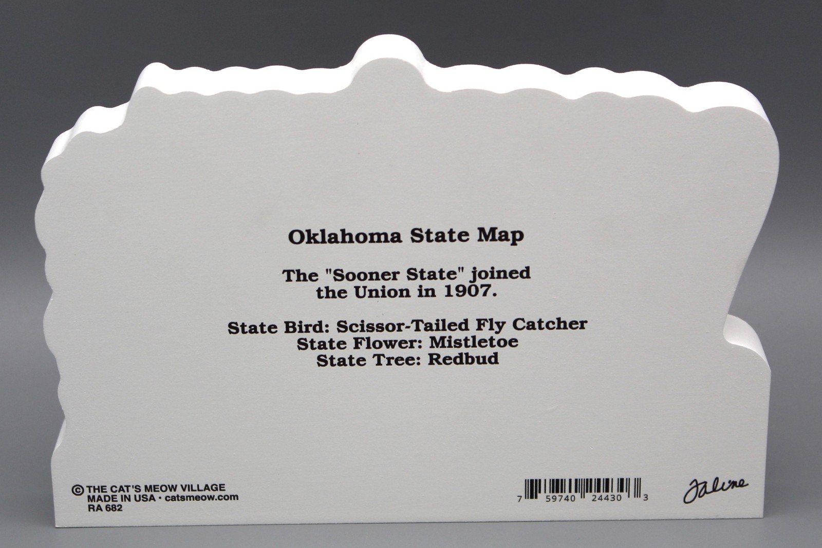 Cat’s Meow Village US MAP OKLAHOMA Sooner State #RA682 NEW Shipping Discounts
