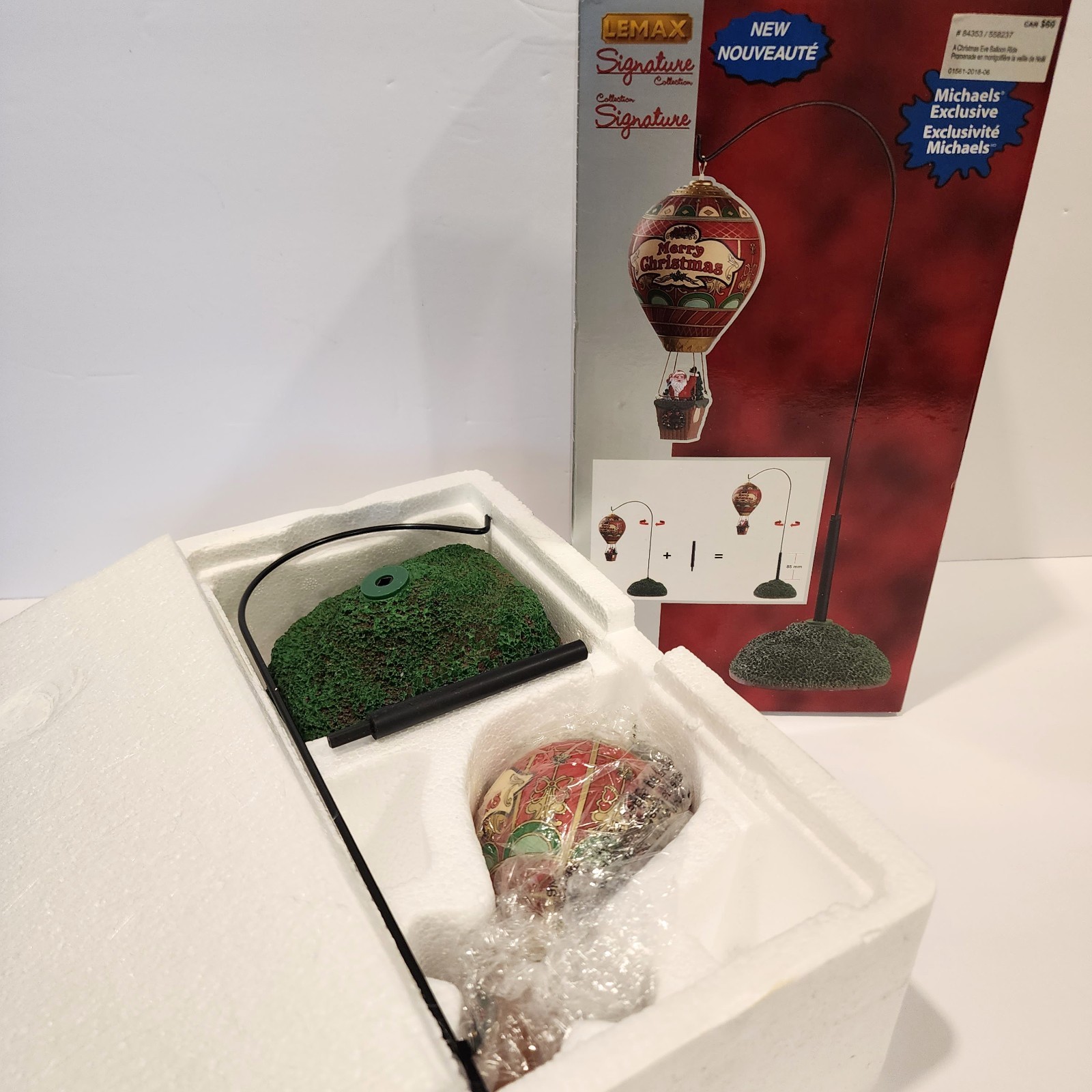 LEMAX Signature Collection Animated Santa Christmas Eve Balloon Ride # 84353 Box