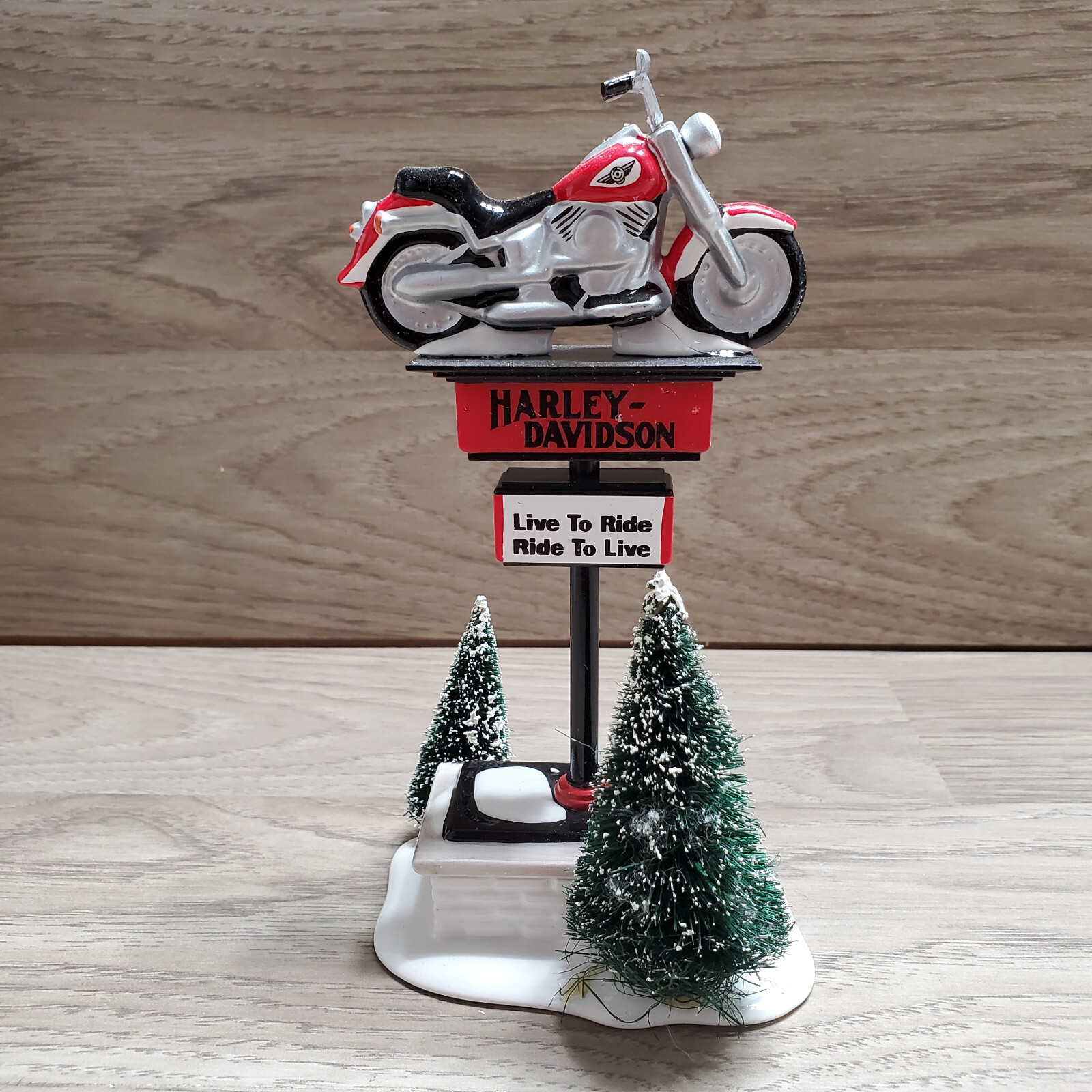 Dept 56 Harley-Davidson SIGN Things are Different on a Harley Snow Village 54901