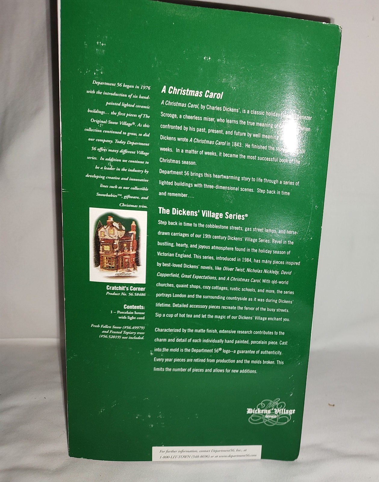 Dept 56 Dickens Village ‘Cratchit’s Corner’ A Christmas Carol 58486 2001
