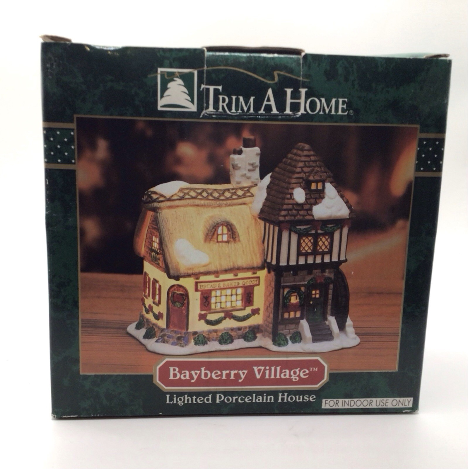 Trim A Home Bayberry Village Lighted Porcelain House, Boxed, Indoor Use