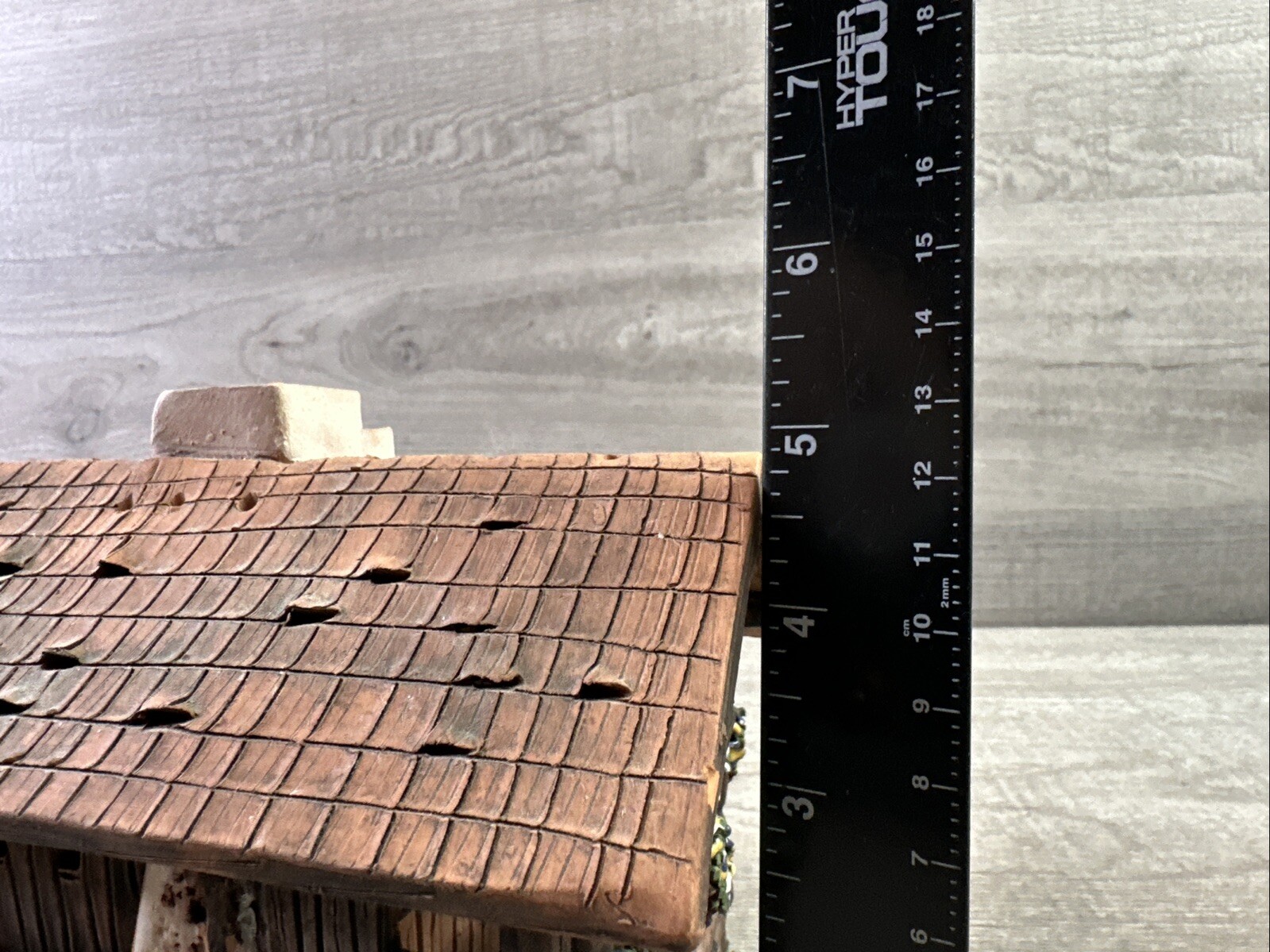 Unknown Signed Handmade Detailed Clay Cottage/Church Home Decor