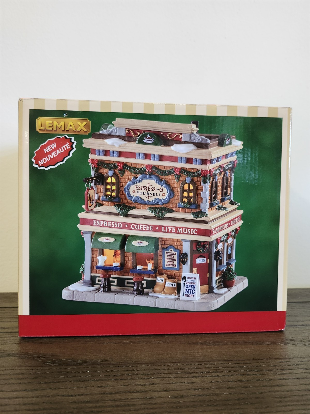 Lemax Espress O Yourself Christmas Village House Coffee Shop Live Music NEW