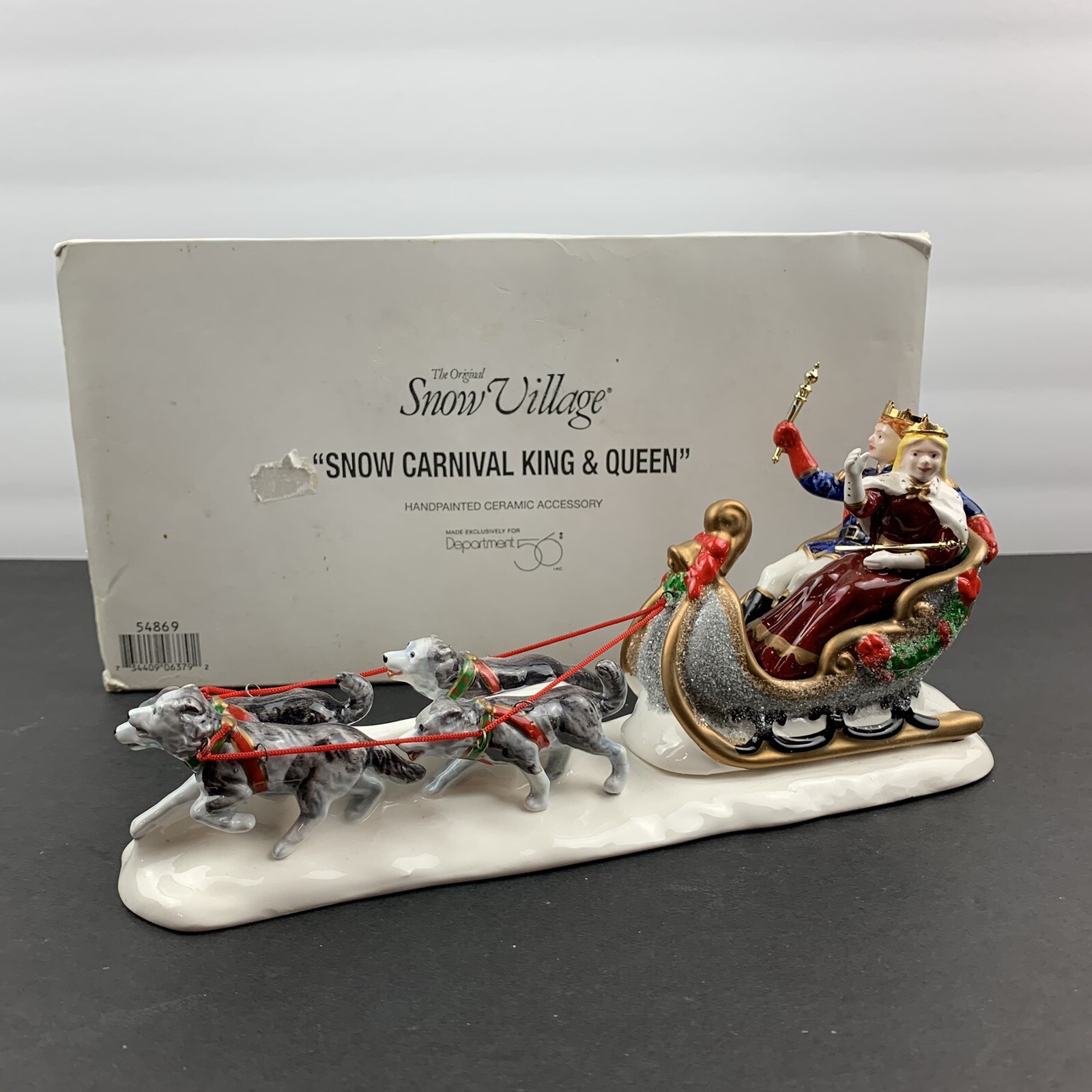 The Original Snow Village Dept 56 Snow Carnival King & Queen #54869