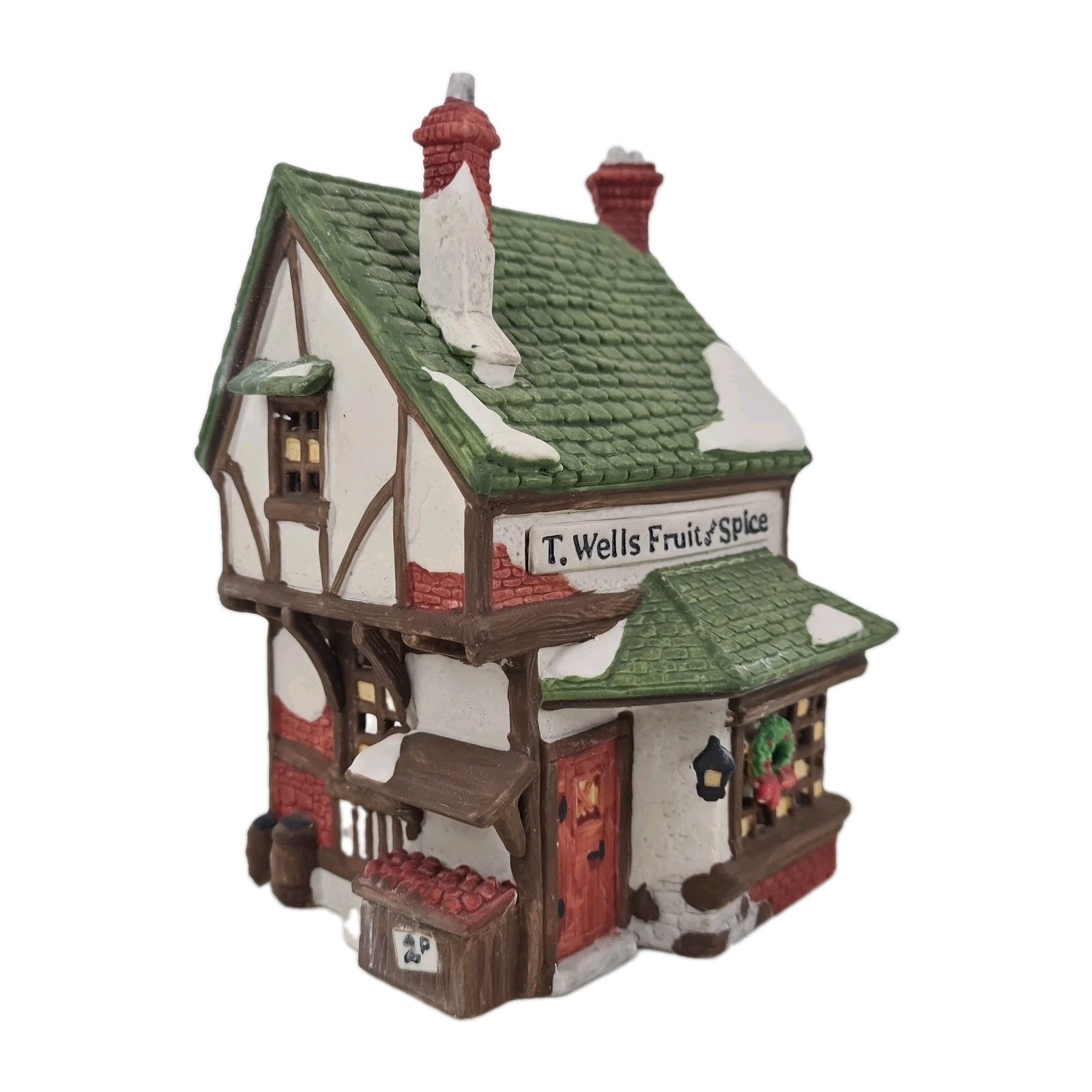 🚨 Department 56 “T. Wells Fruit And Spice” 59242 Dickens Village Building Vntg
