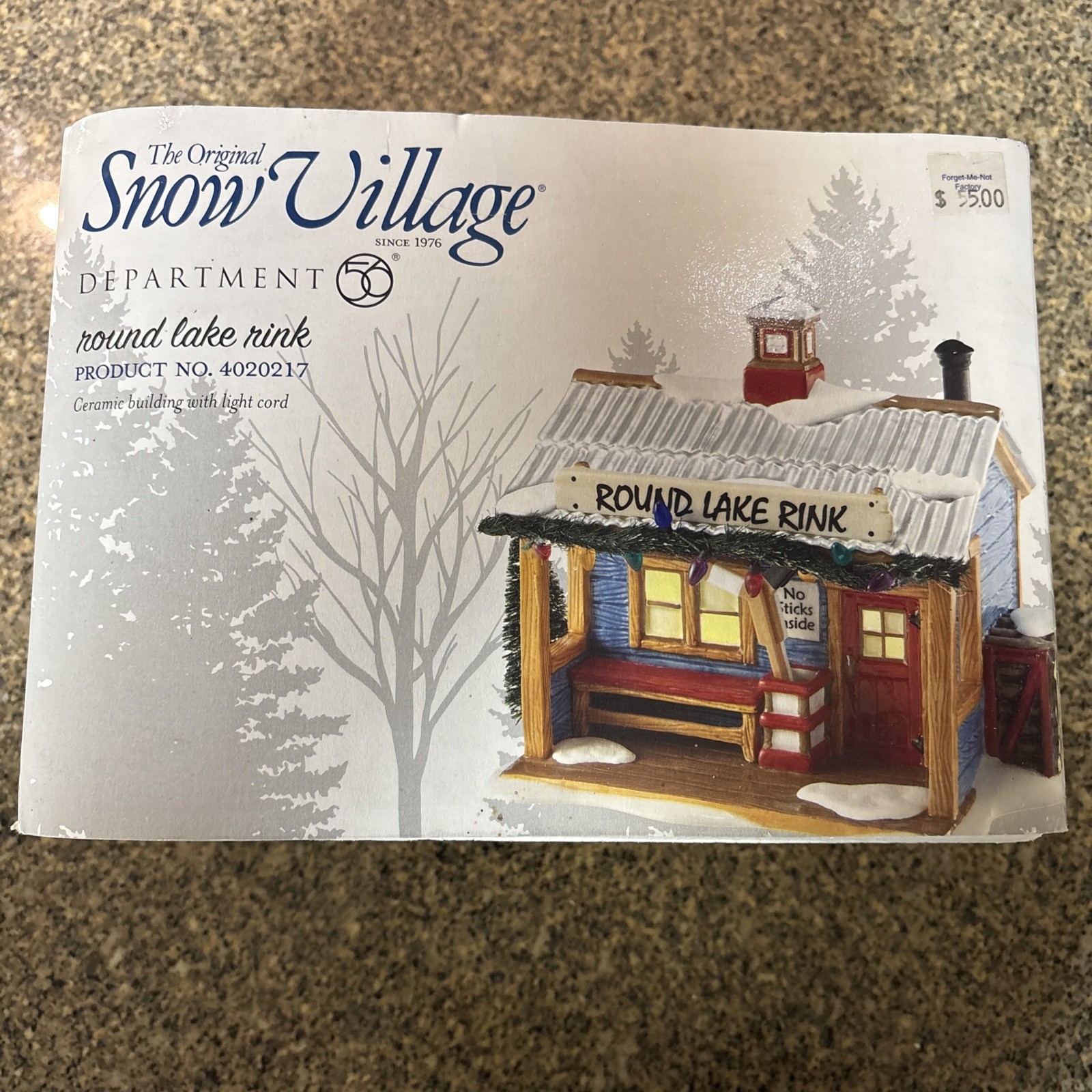 Department 56-Snow Village – Round Lake Rink – 4020217 Ice Skating Hockey Rink