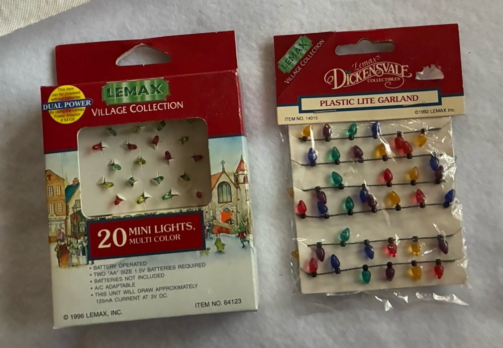 Lemax Plastic Lite Garland & 20 Multi Color Mini Lights Battery Operated