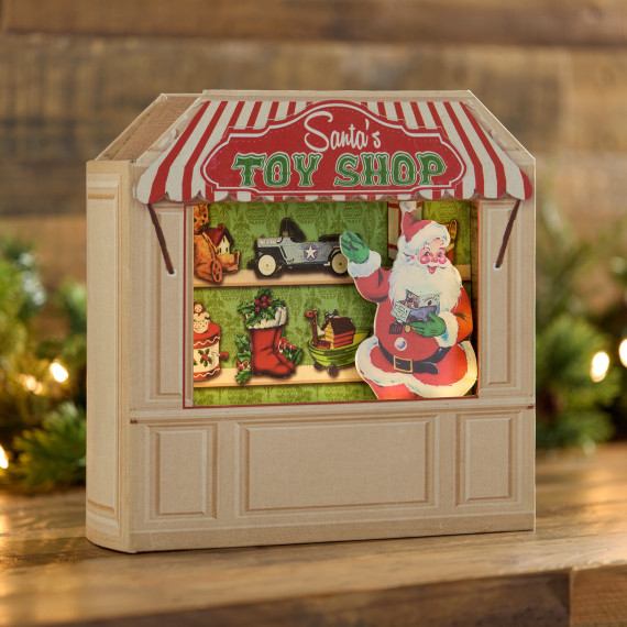 Mr. Christmas Illuminated Nostalgic Wooden Storefronts (Toy Shop)