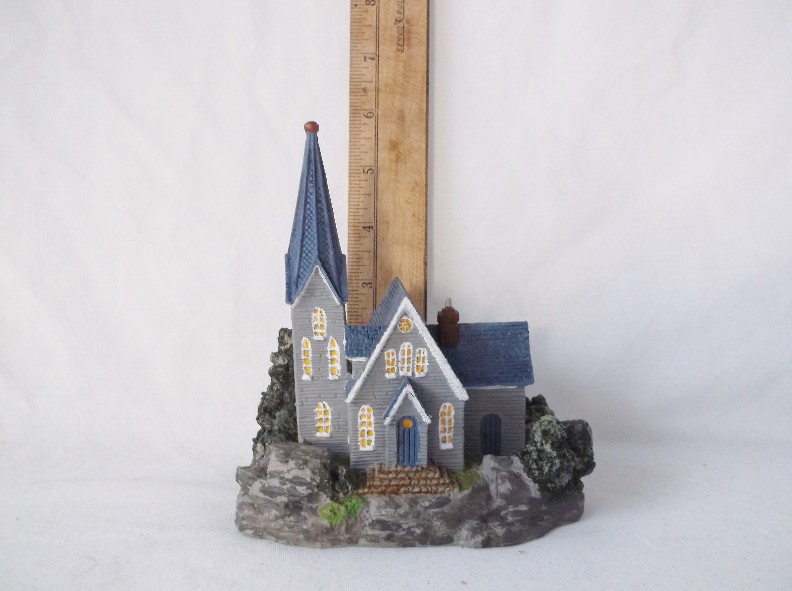 Thomas Kinkade “Chapel” Custom Painted by Pizzazz-One of a Kind Piece