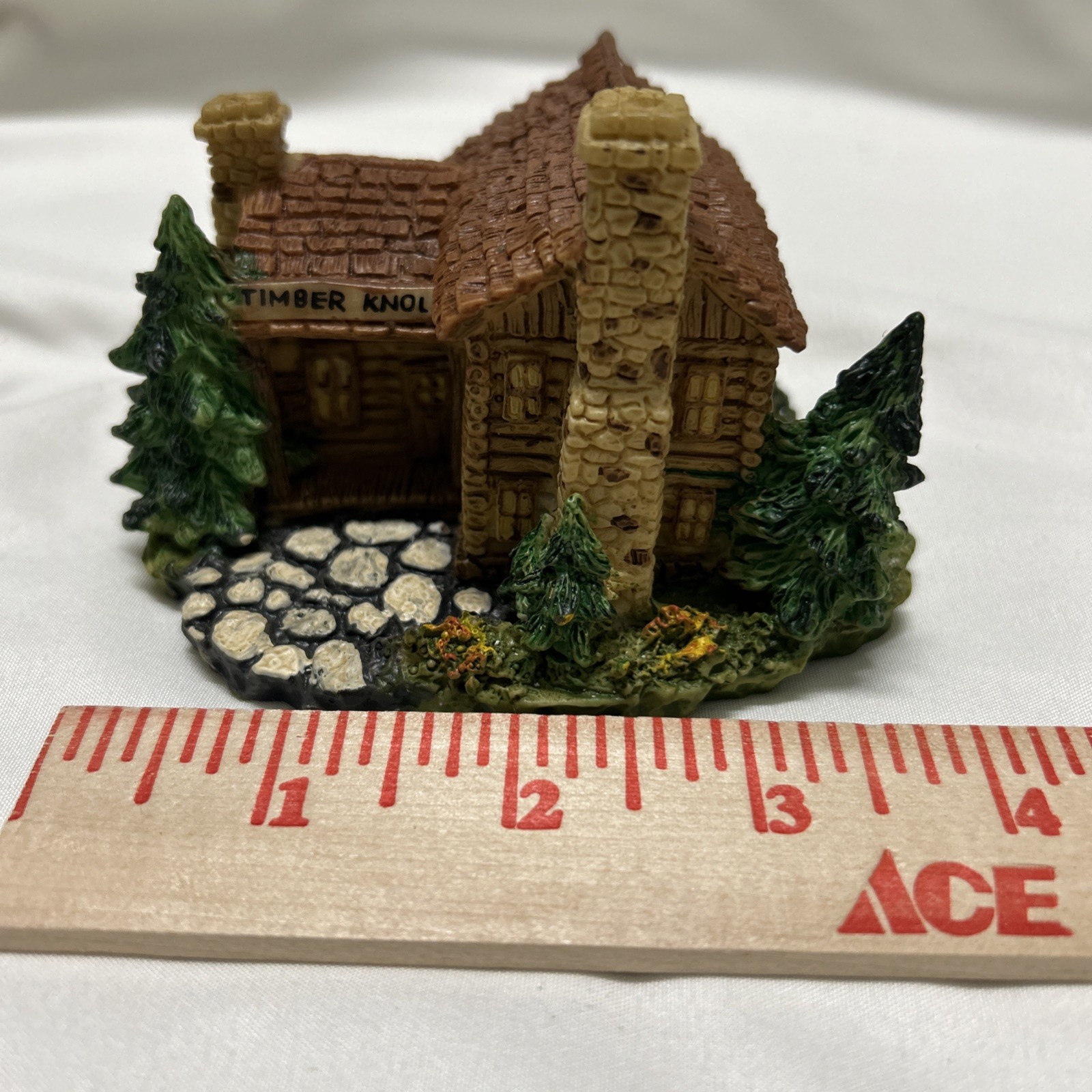 Department 56 New England Village Miniature Log Cabin 5937‑4 • 1987 • Taiwan