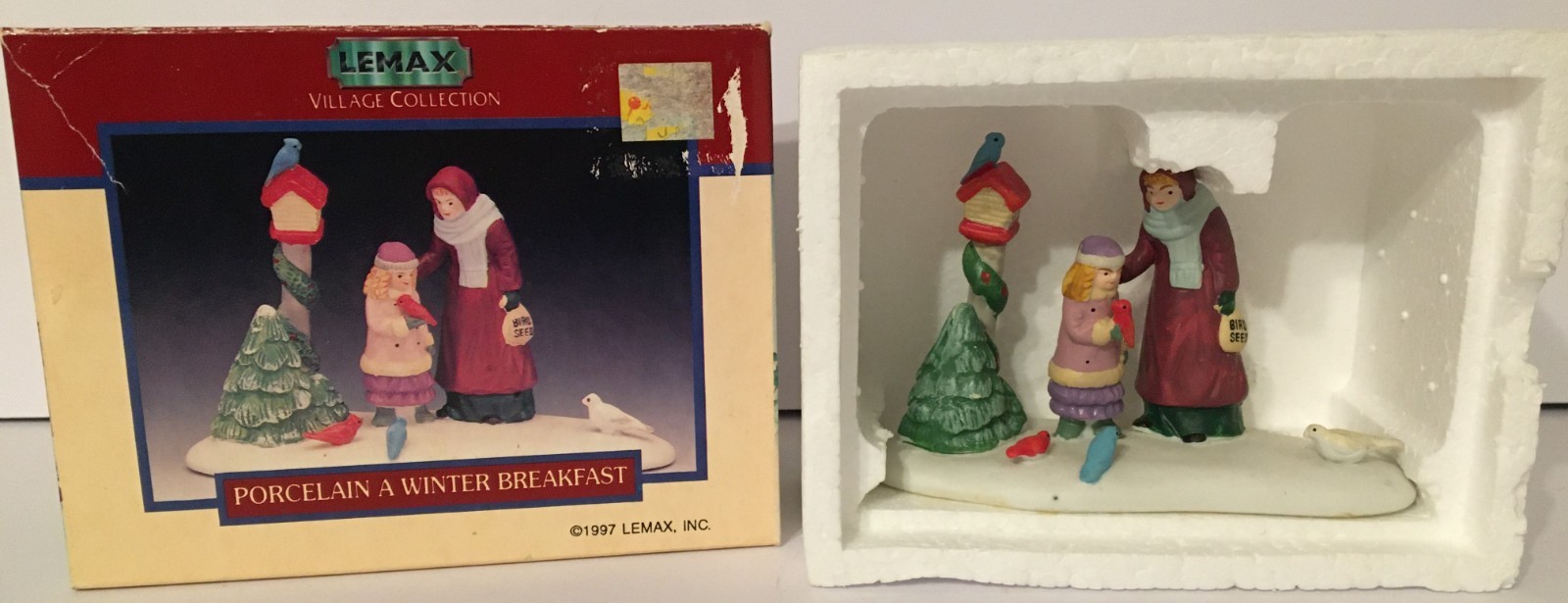 Lemax 1997 Village Collection Porcelain Figurine “A Winter Breakfast” in Box