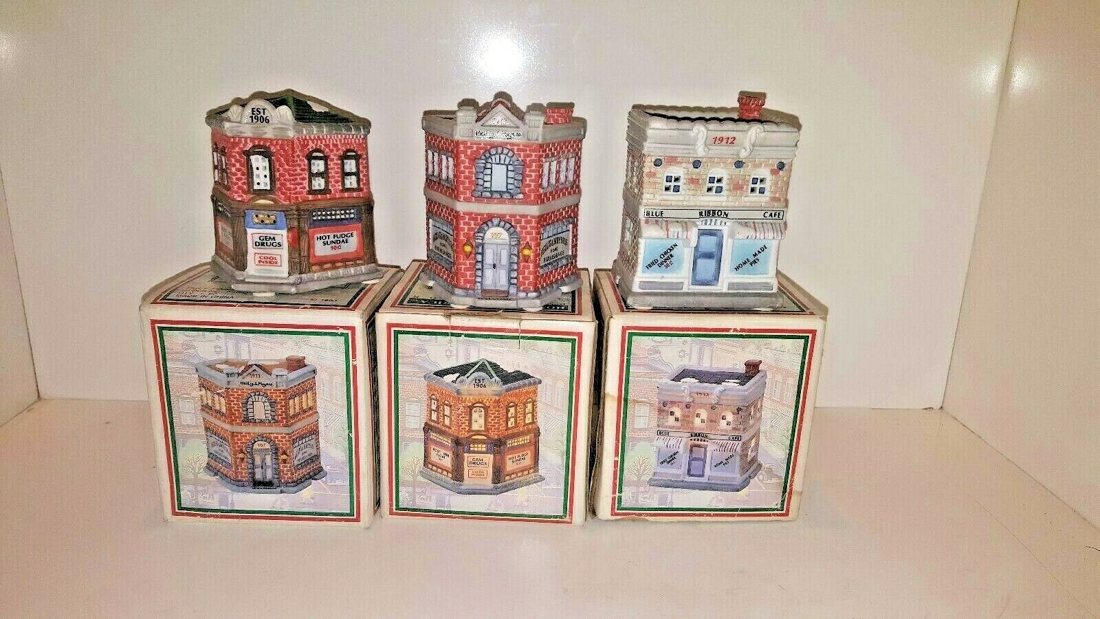 Lot Of 3 Home Town America Collection Porcelain Landmarks Heilig & Meyers