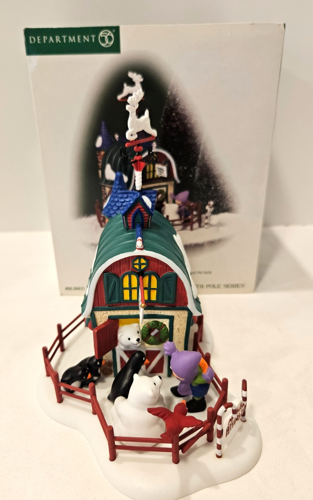 Dept 56 North Pole Series “North Pole Petting Zoo” Penguins Bears RETIRED