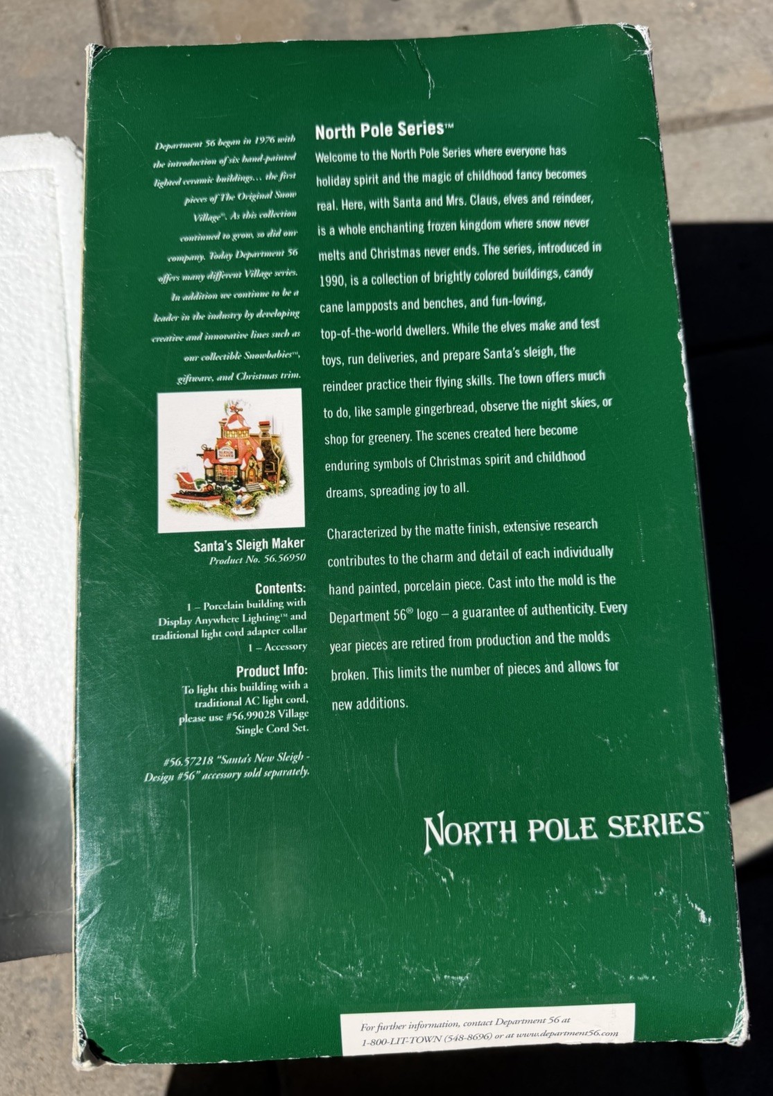 Department 56 NORTH POLE SERIES Santa’s Sleigh Maker #56950 *READ