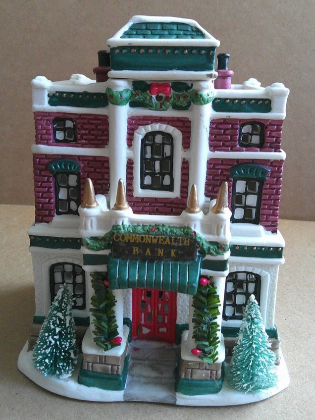 VTG 1994 CHRISTMAS VALLEY “COMMONWEALTH BANK” HOUSE LIGHT UP