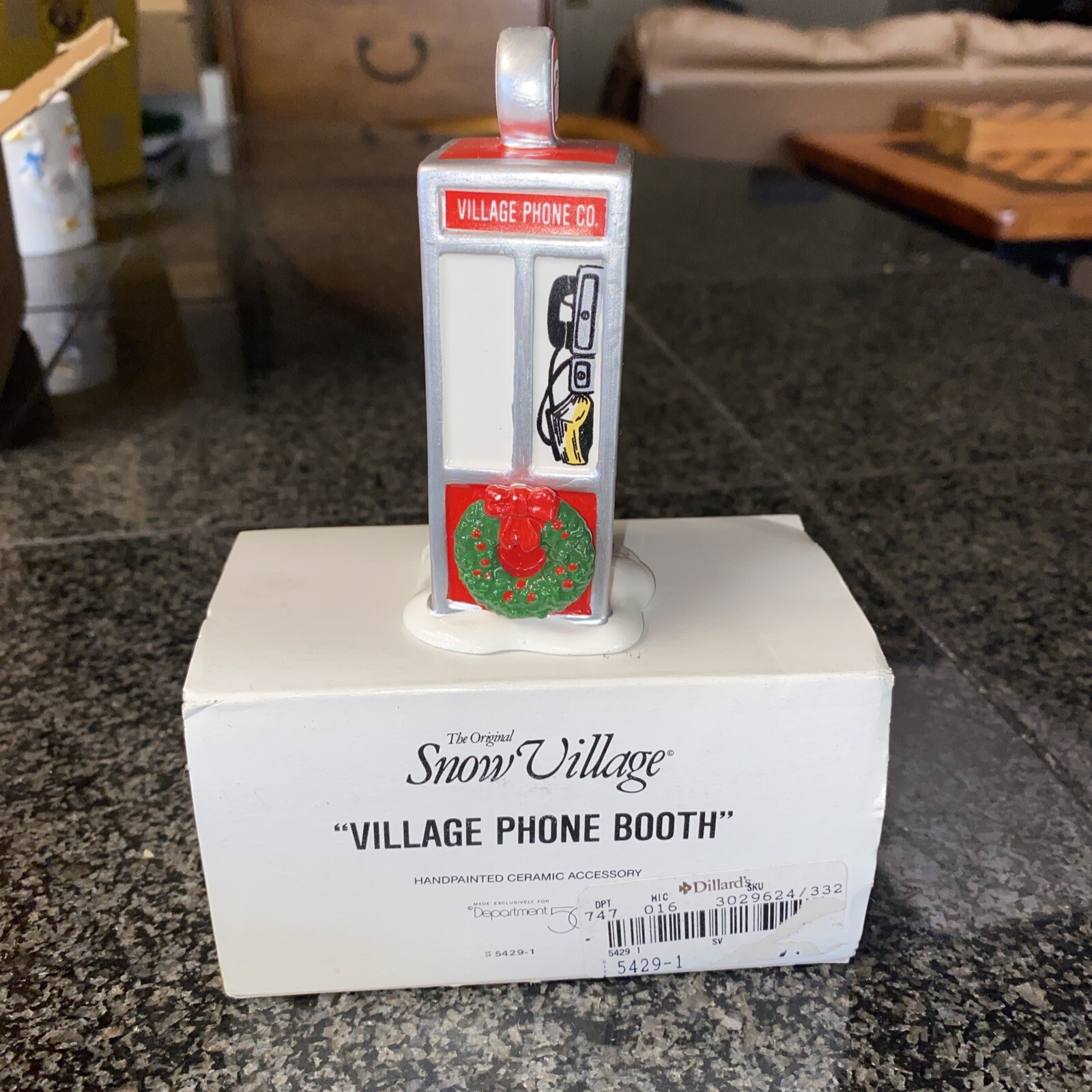 Department 56 Original Snow Village Phone Booth Accessory Figurine 56.54291 New