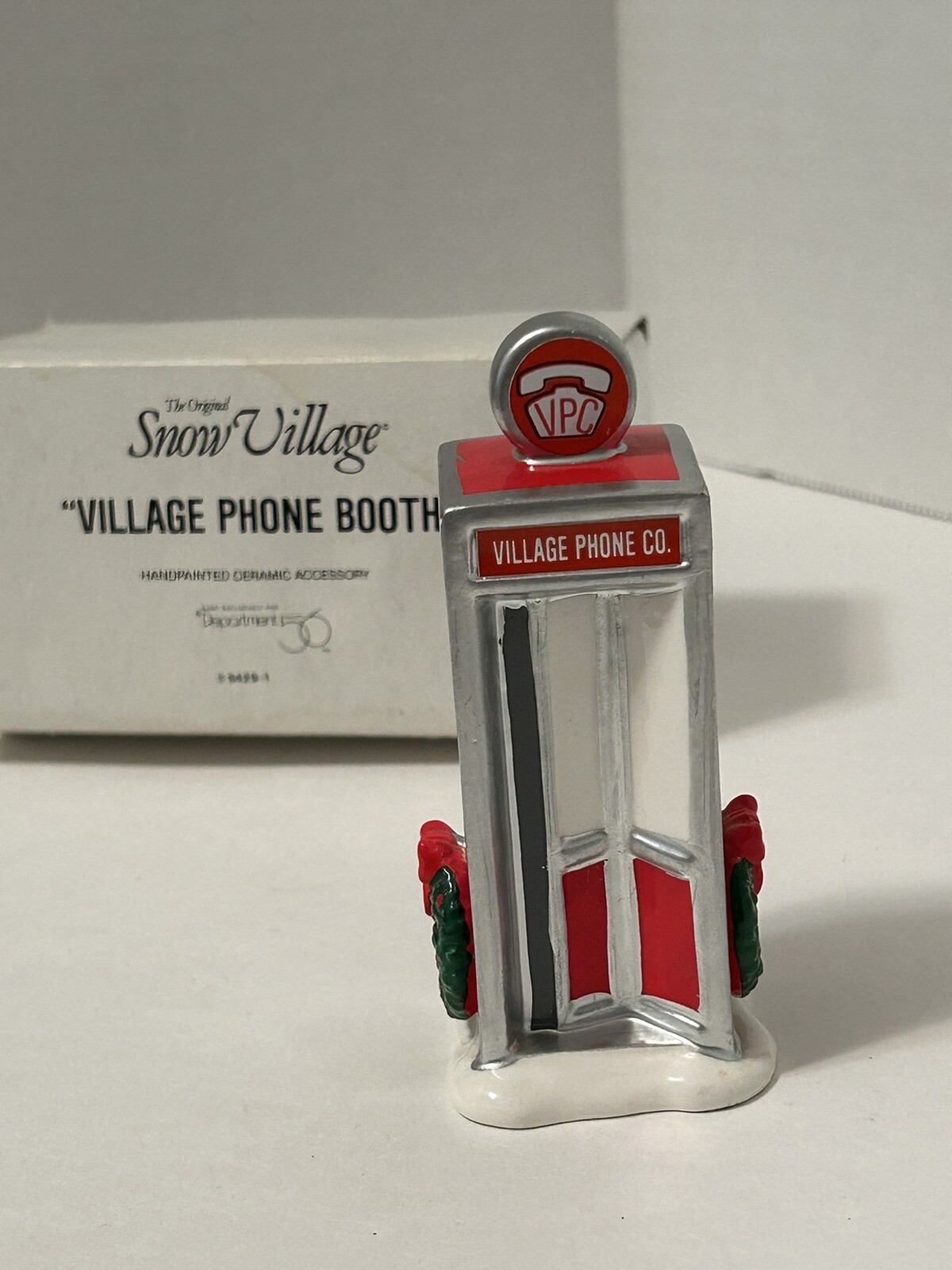 Department 56 Snow Village Accessory PHONE BOOTH #5429-1 Christmas – B28
