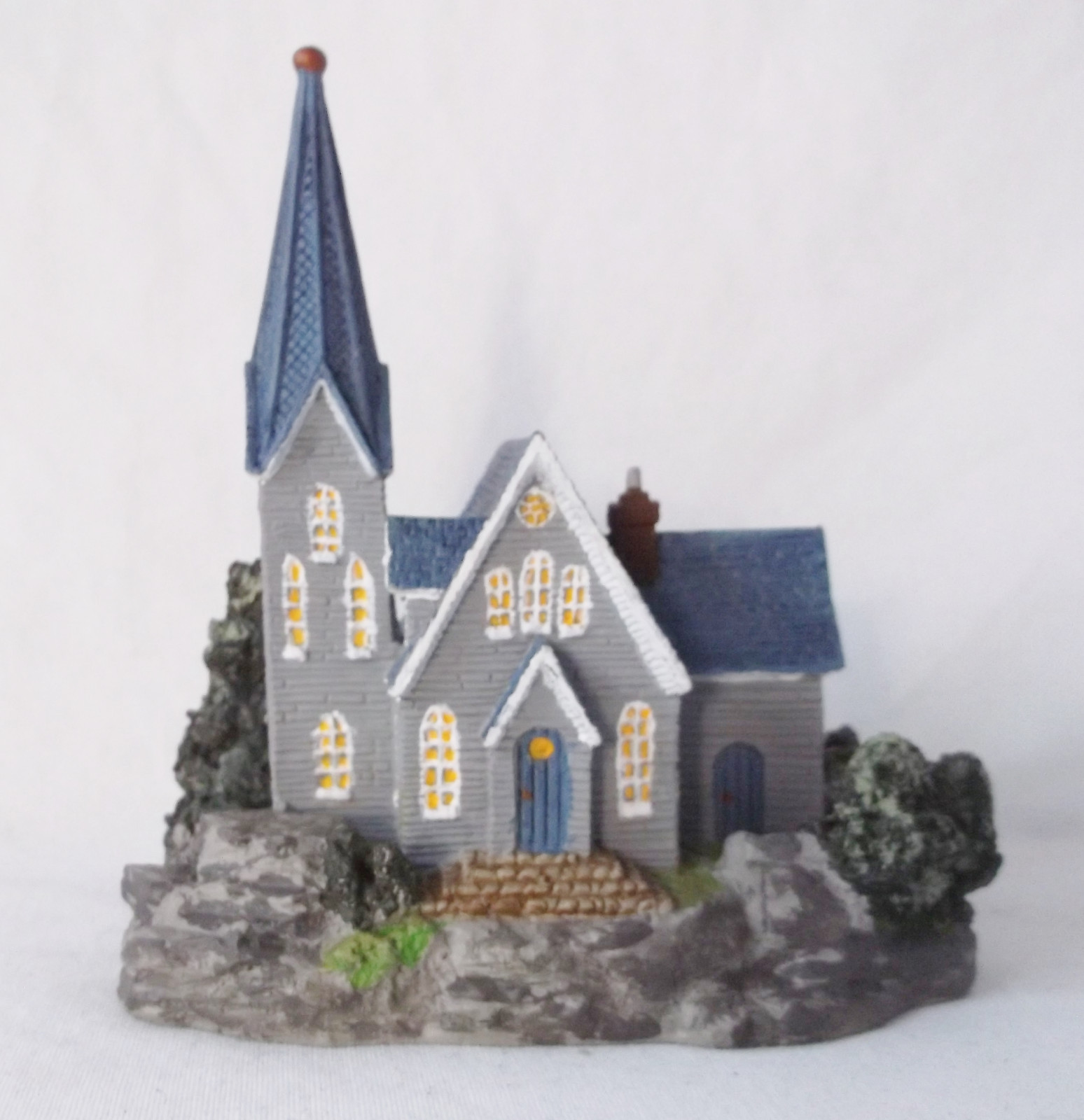Thomas Kinkade “Chapel” Custom Painted by Pizzazz-One of a Kind Piece