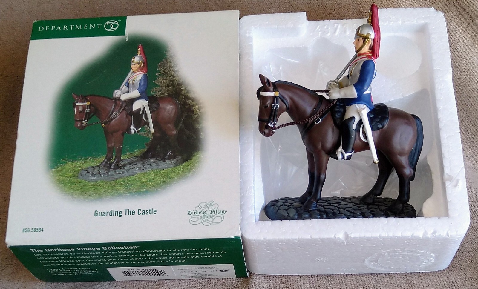 Guarding The Castle #58595 horse guard Dept 56 Dickens Village -BUYER GUARANTEE