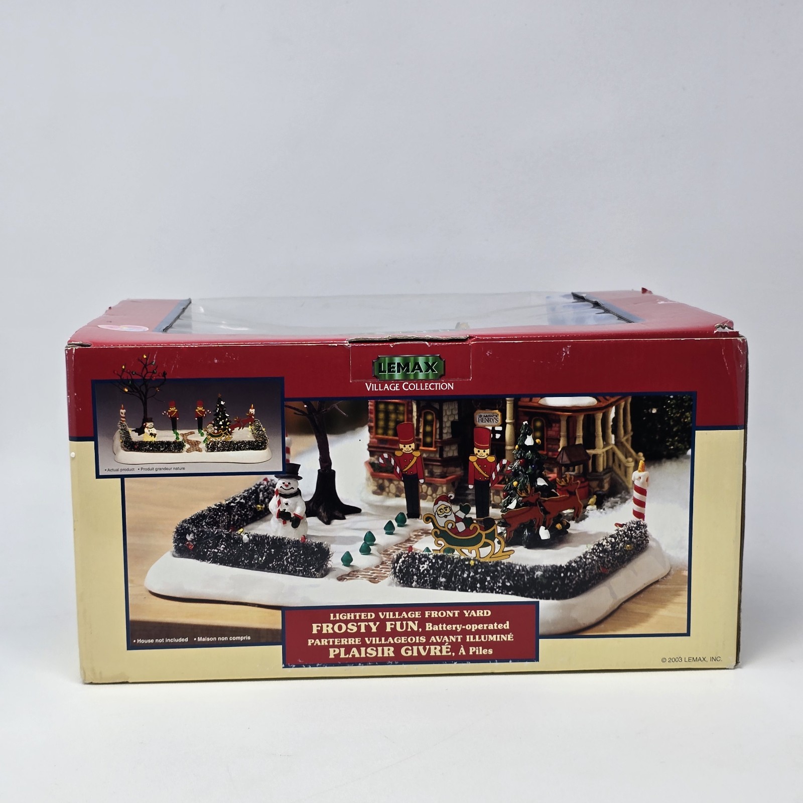 Christmas Village Front Yard Lemax Coventry Cove Frosty Fun Lighted Rare Read 03