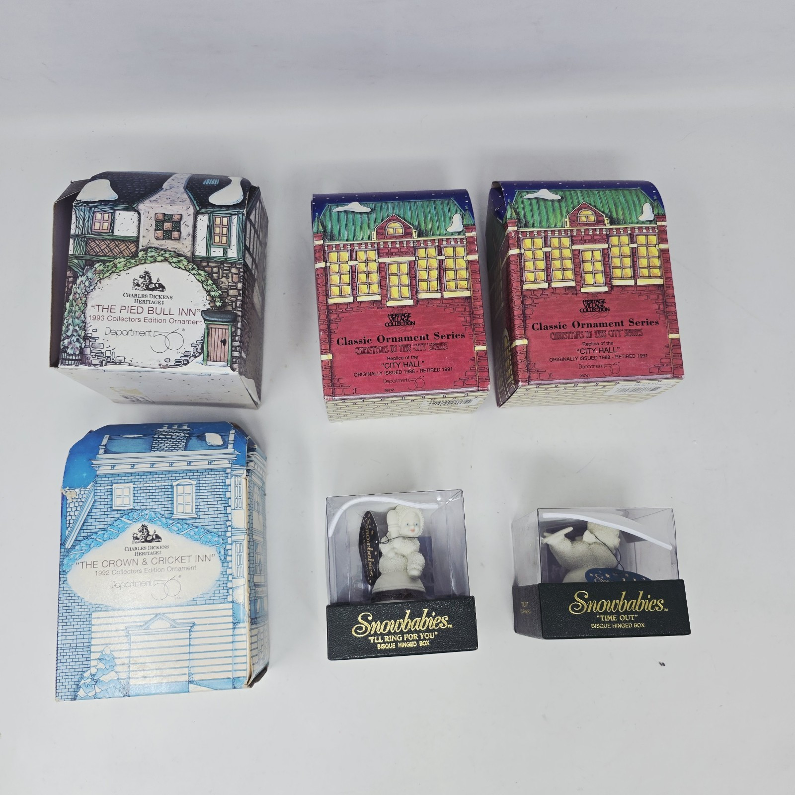 Heritage Village Collection Classic Ornament Series Lot City Hall The Crown