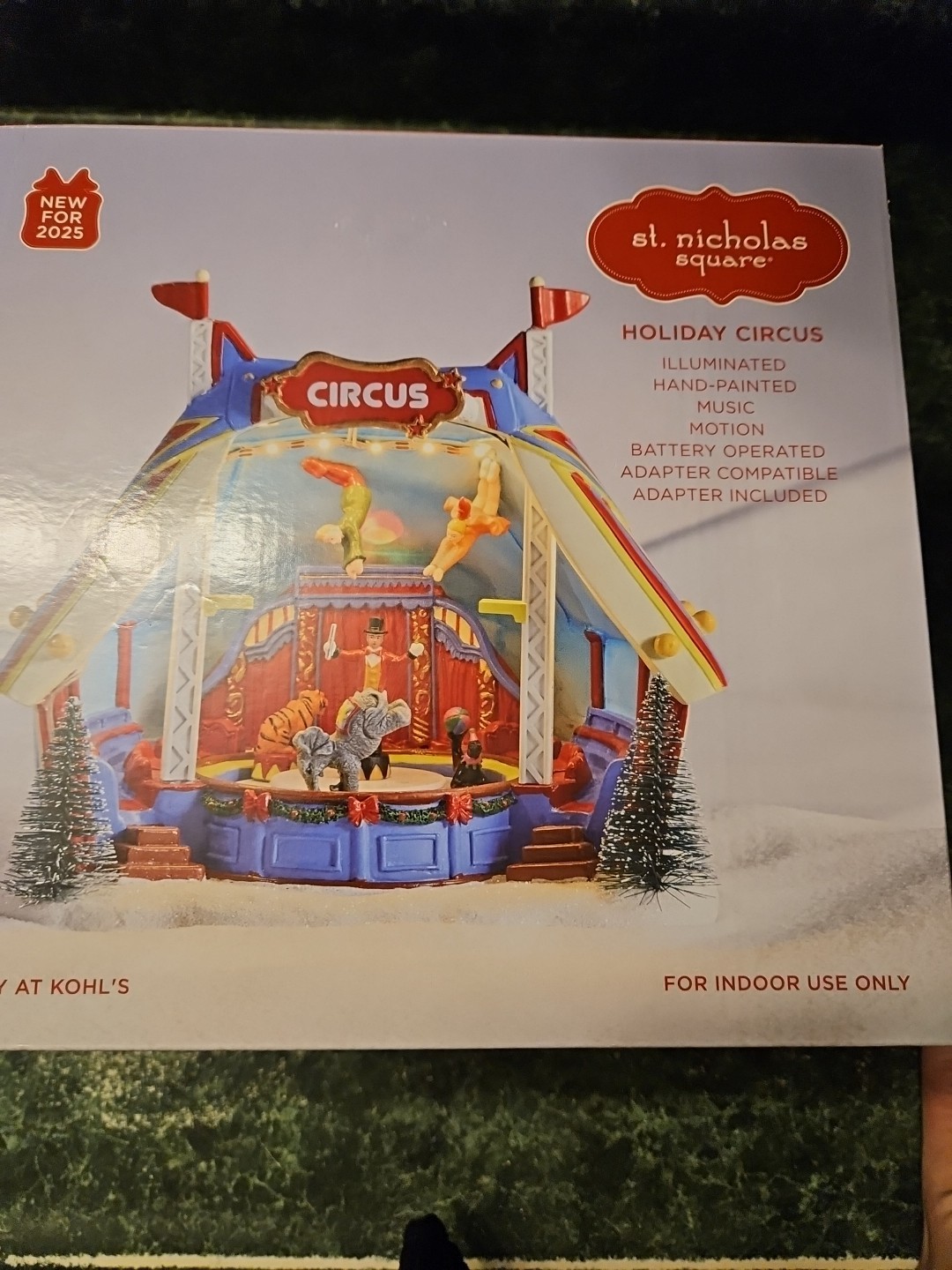 St. Nicholas Square LED Musical Holiday Circus NEW IN BOX MUSIC MOTION