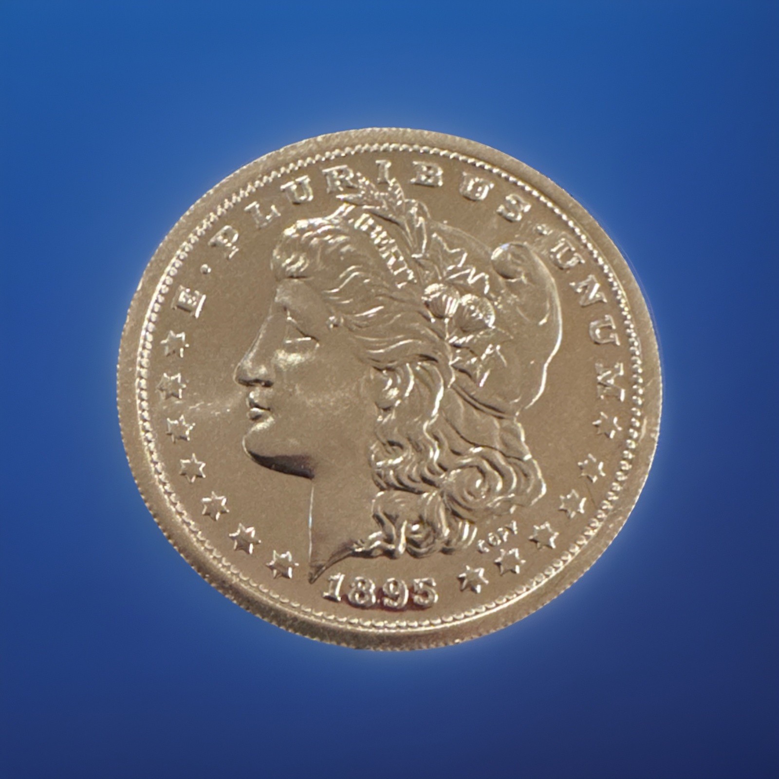 Liberty Falls Collection Gold Mining Stock Exchange With 1895 Morgan Silver Coin