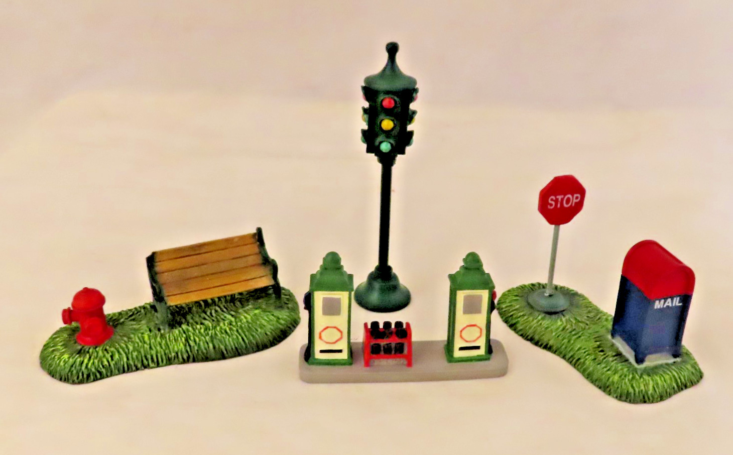 Hawthorne Village Around Mayberry Gas Pumps Park Bench Mailbox Stoplight Sign