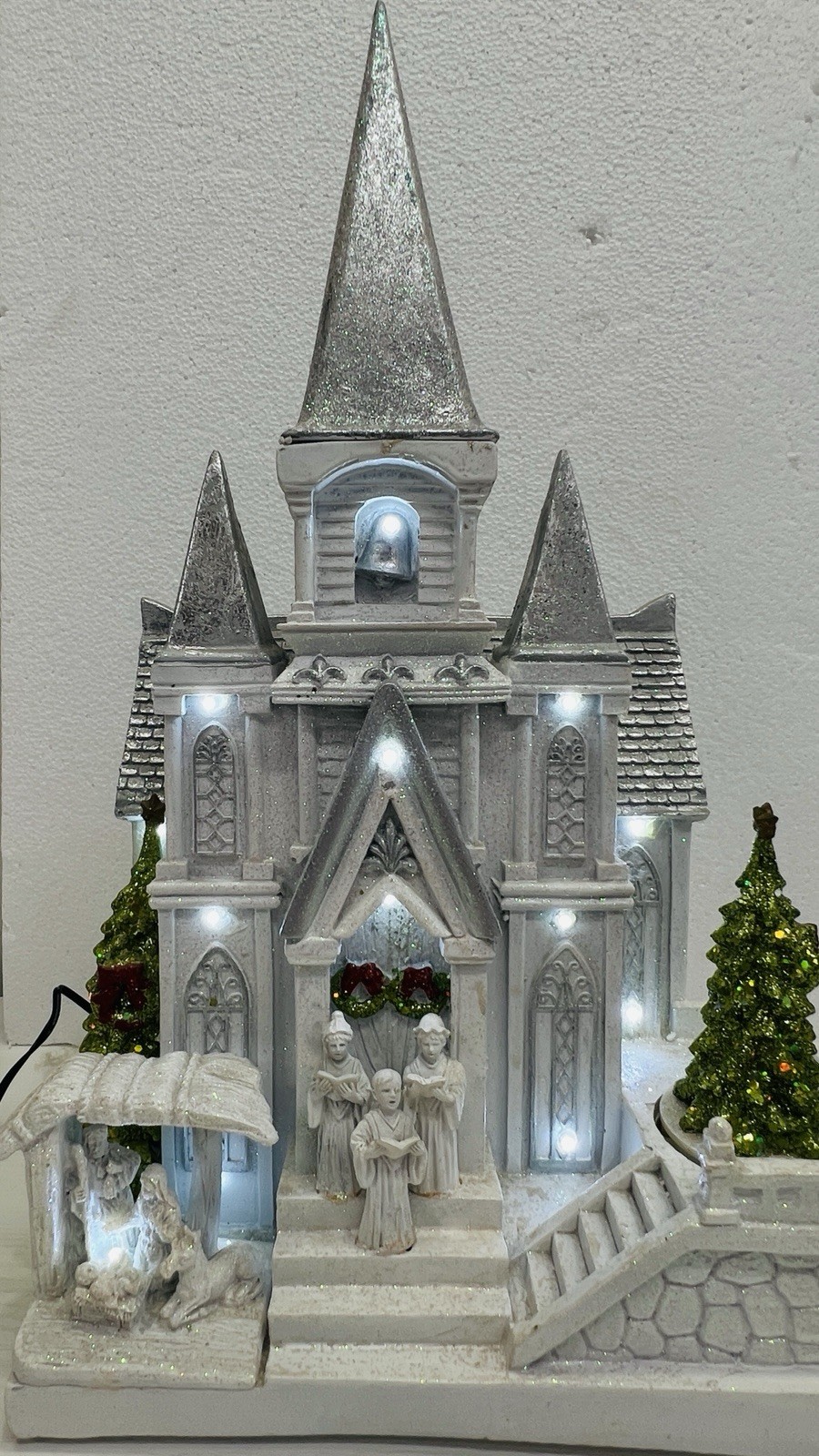 Holiday Living “Cathedral Church” Lighted Animated Collectible Christmas Village