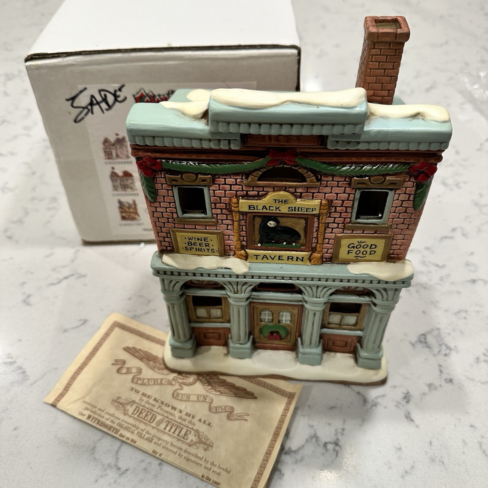 Lefton Colonial Village “The Black Sheep Tavern” CD01003 1993 W Box No Light