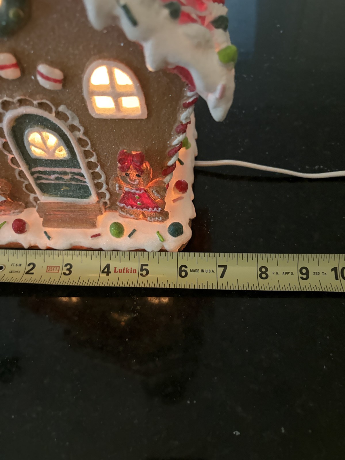 Glitzhome 18.5 Lighted Gingerbread House Christmas Table Decor Plug-In