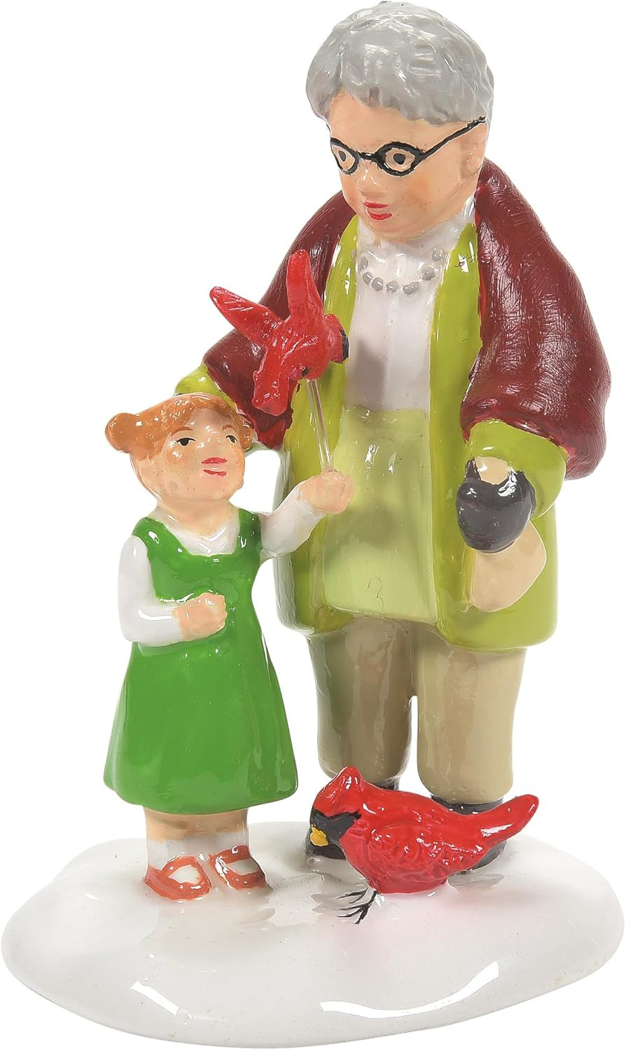 Original Snow Village Birds of a Feather Figurine, 3 Inch, Multicolor