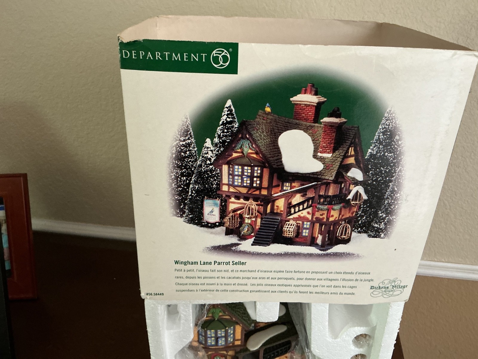 Dept 56 Dickens Village “Wingham Lane Parrot Seller” #56-58449 RETIRED. MINT.