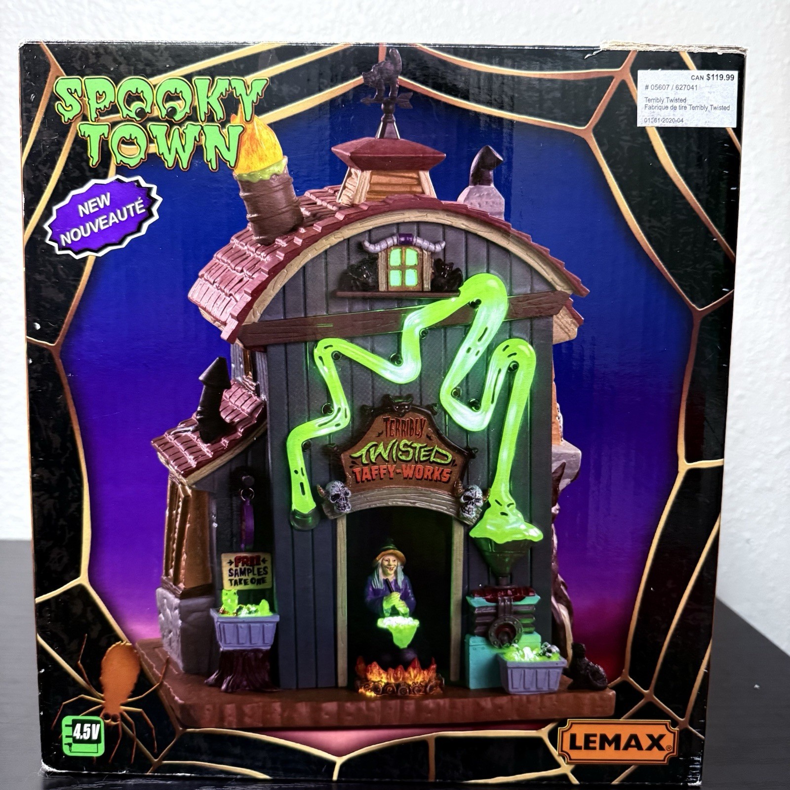 Lemax Halloween Spooky Town Terribly Twisted Taffy Works #05607 2020 NO CHARGER-