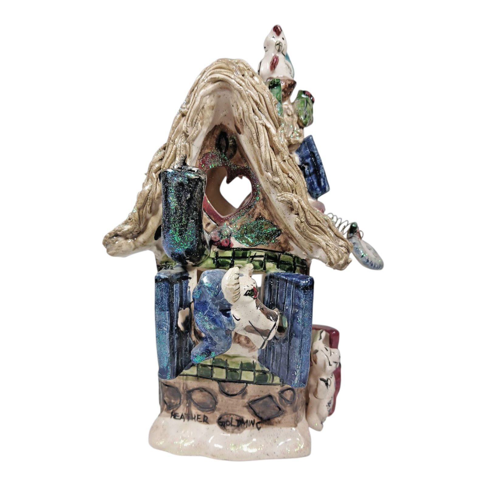 BLUE SKY CLAYWORKS Country Christmas Cottage Pig Chickens cow Farmhouse 1 Chip