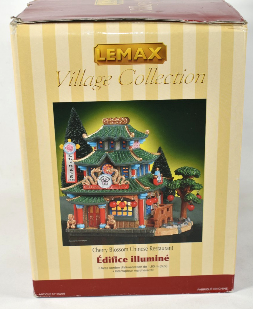 Lemax Caddington Village Cherry Blossom Chinese Restaurant 2005 Light Cord Box