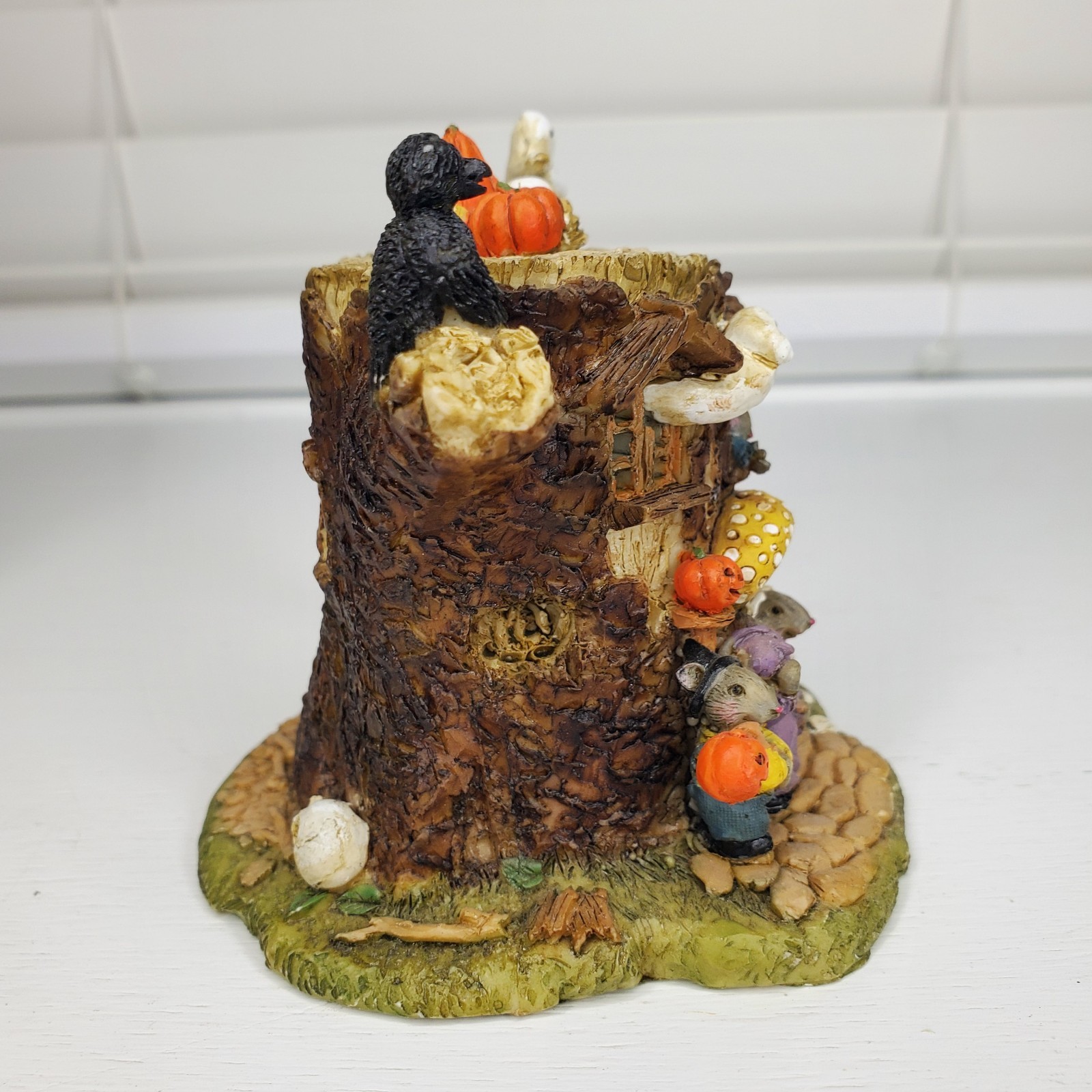 Halloween Mouse Village Resin Mice Pumpkins Skeleton Bats Spiders Ghosts Spooky