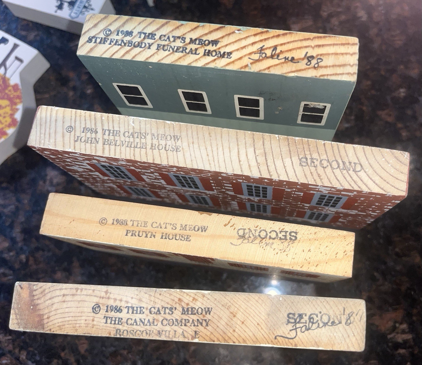 Vintage The Cat’s Meow Wooden Shelf Sitters 1985-1989 Lot of 12 Assorted Pieces