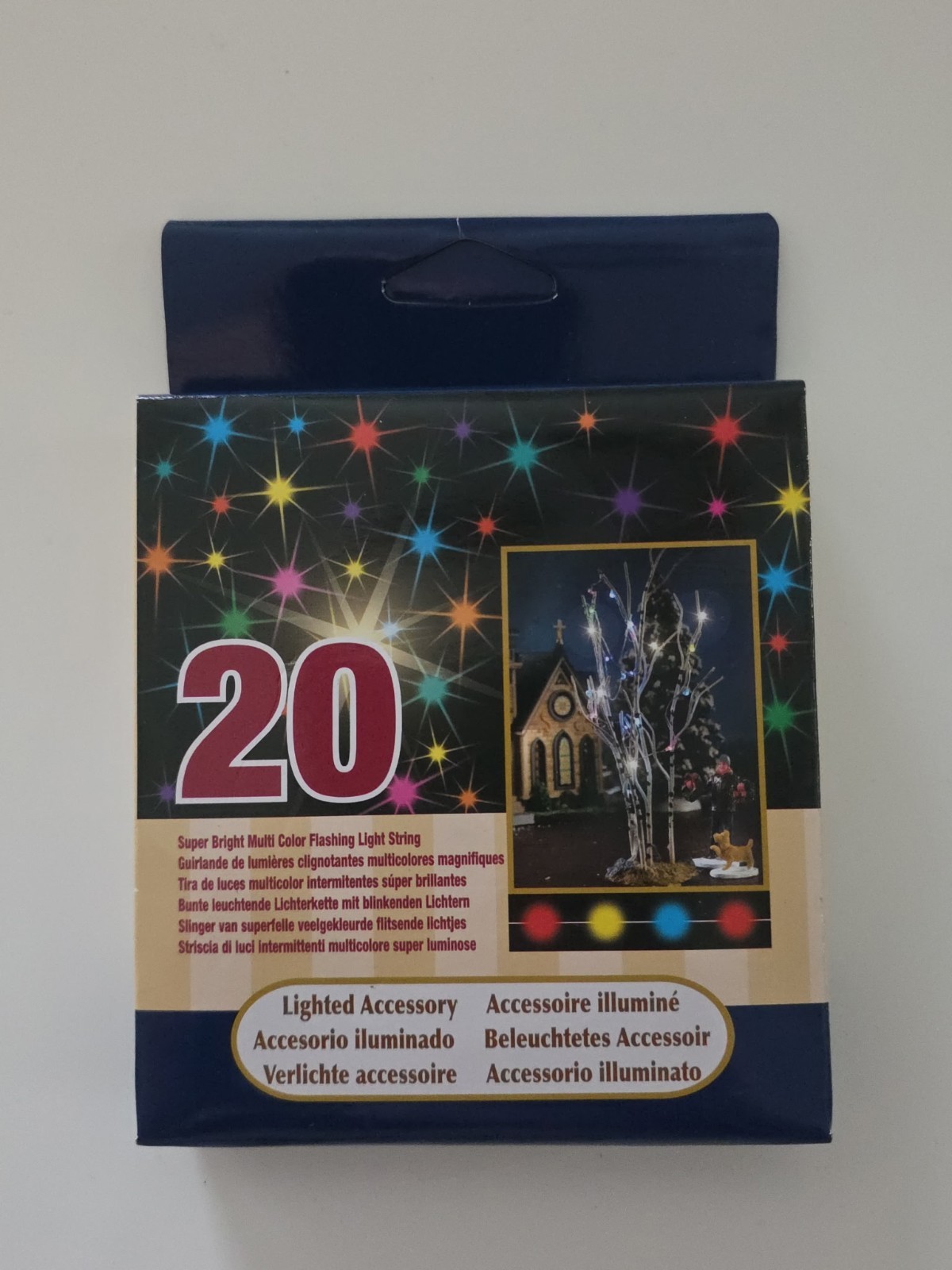 Lemax 20 Super Bright Multi-Color Flashing Light String #84384