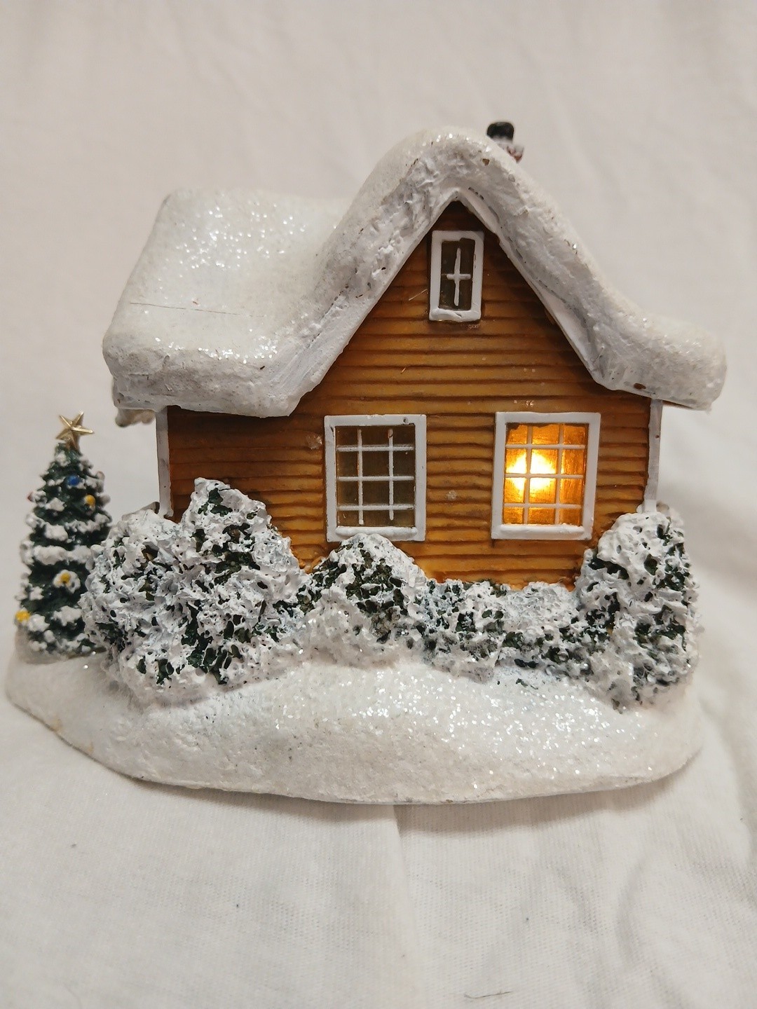 Thomas Kinkade Childhood Home Lighted Village Teleflora 2008 Christmas Cottage