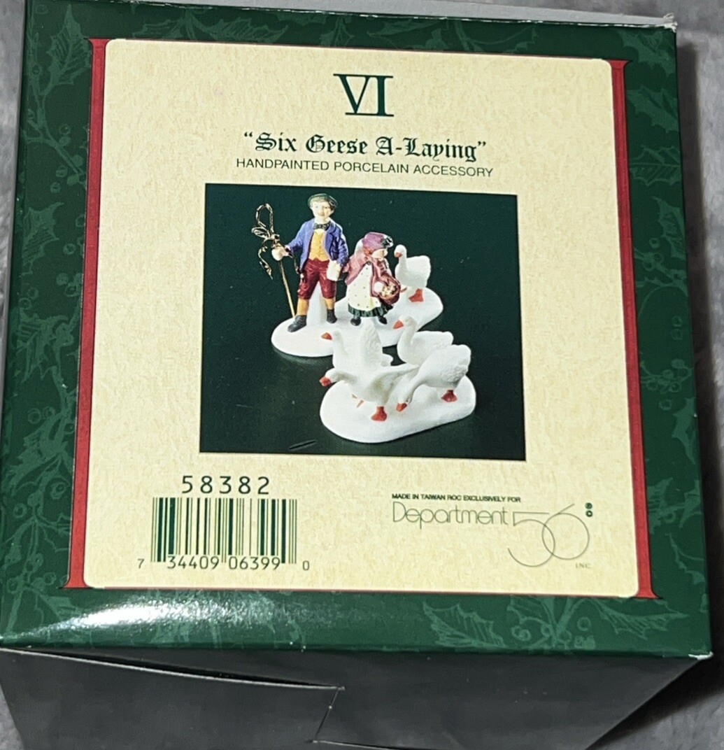 Dept 56 – Six Geese A-Laying – Twelve Days of Dickens Christmas 58382