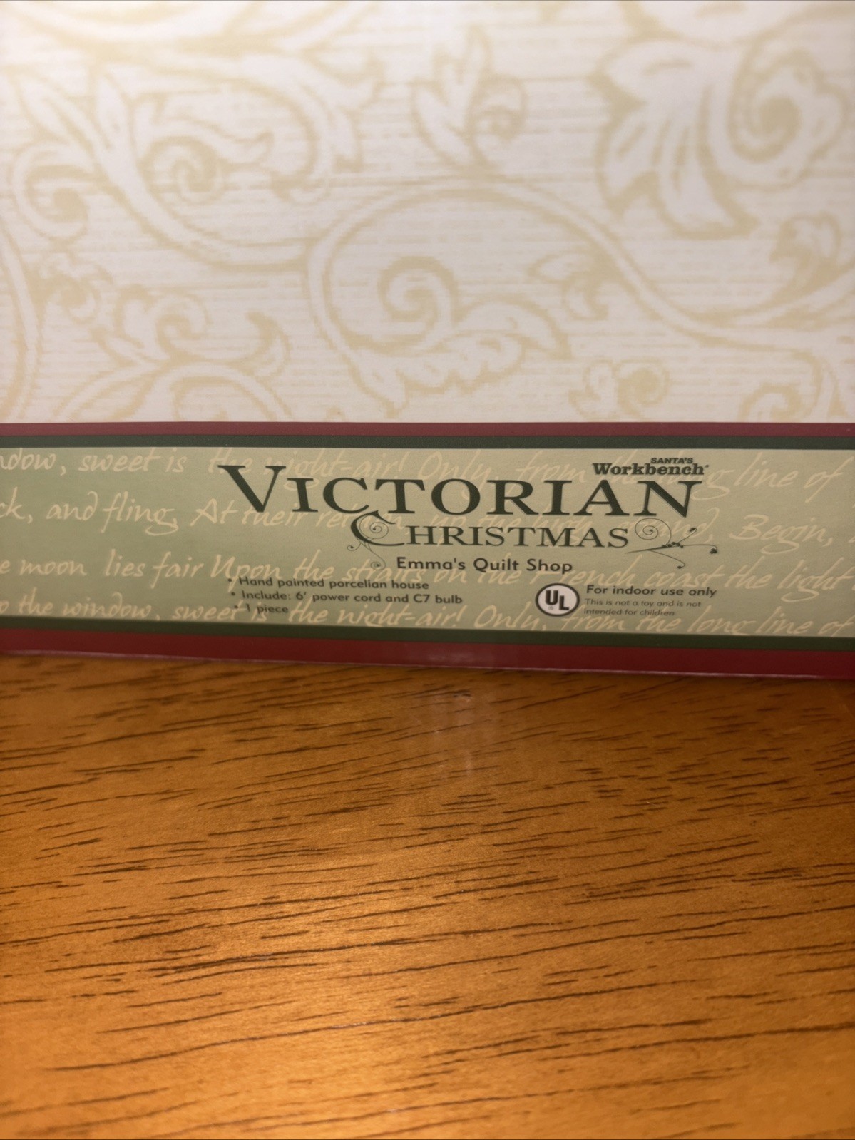 Santa’s Workbench /Victorian Christmas/Emma’s Quilt Shop/2005/4+lbs/NIB