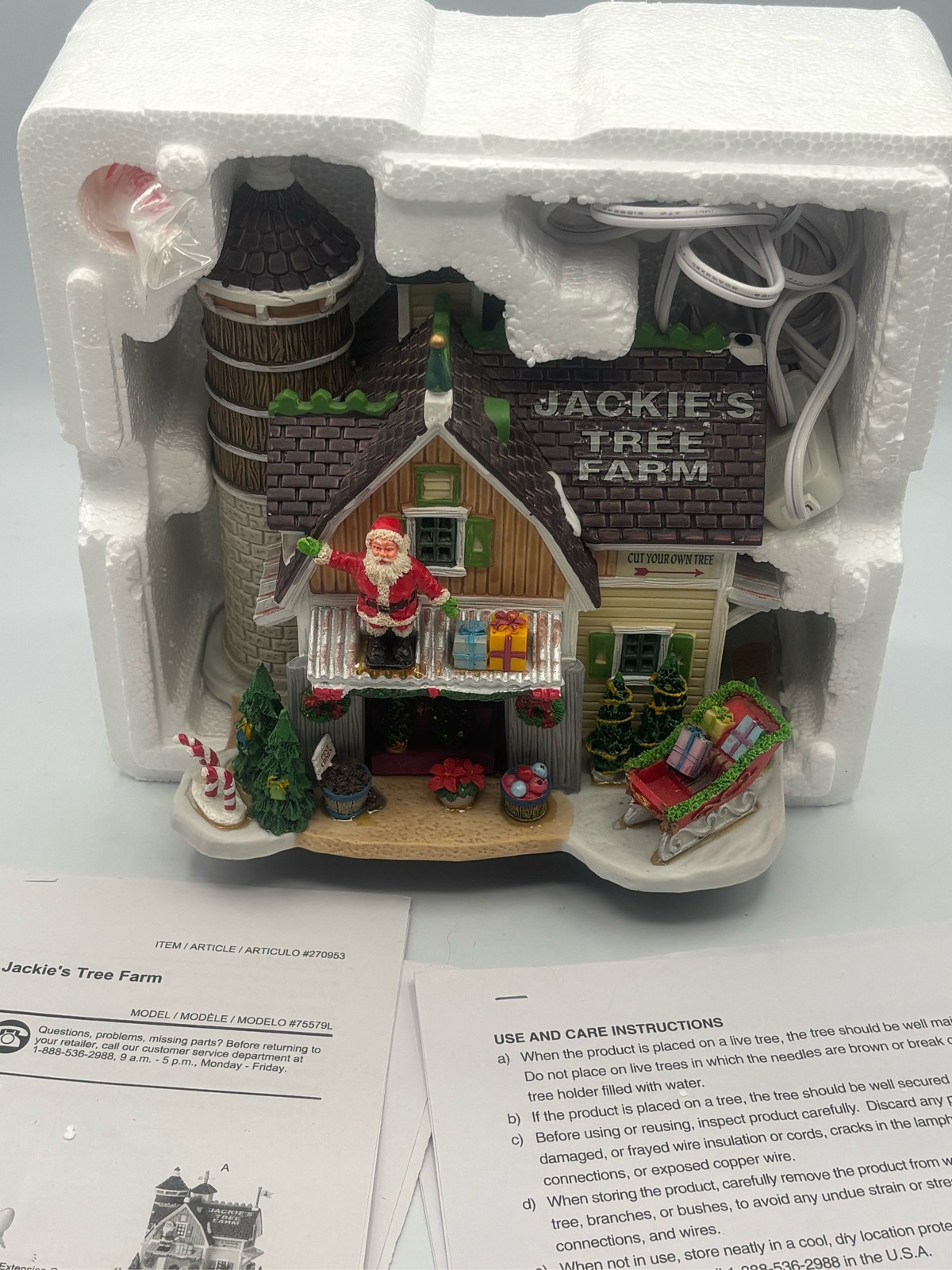 2007 Lemax Carole Towne Collection Jackie’s Tree Farm Christmas Village with Box
