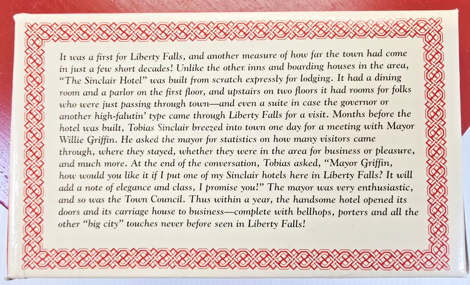 Liberty Falls Sinclair Hotel & Carriage House 1999 Americana NOS w/ Inserts