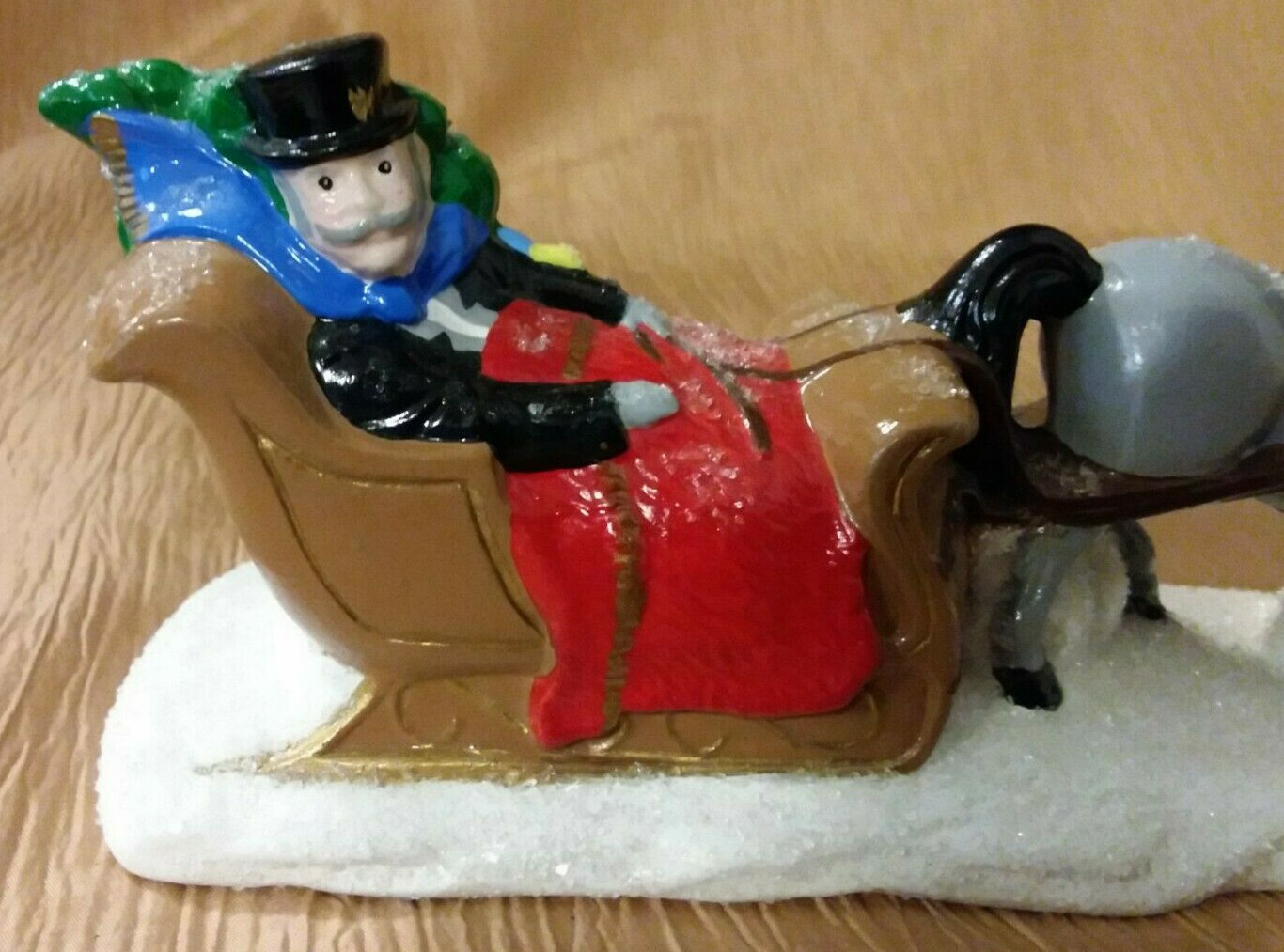 Byron Molds Vintage Ceramic Horse & Sleigh ‘Bringing Home the Christmas Tree’