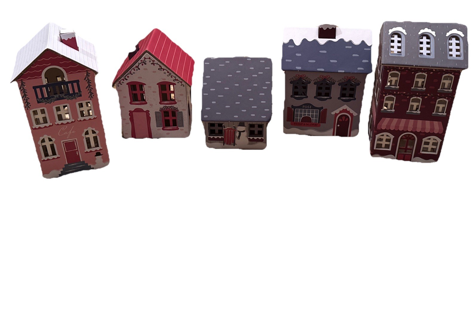 6 WOODEN HOUSE SHELF SITTERS Target 2022