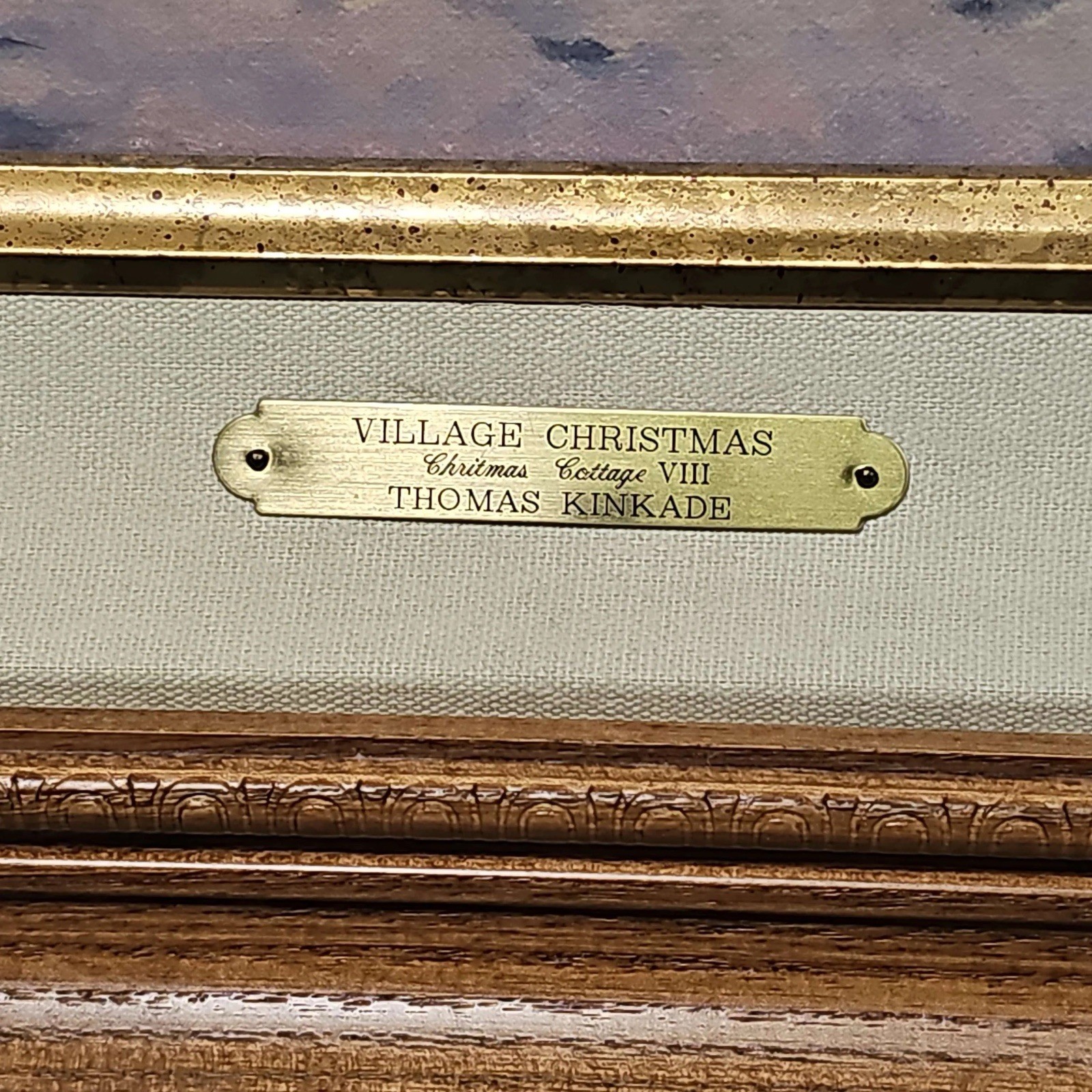 Thomas Kinkade Village Christmas Lithograph Limited Ed. Signed 32×26.5 inches