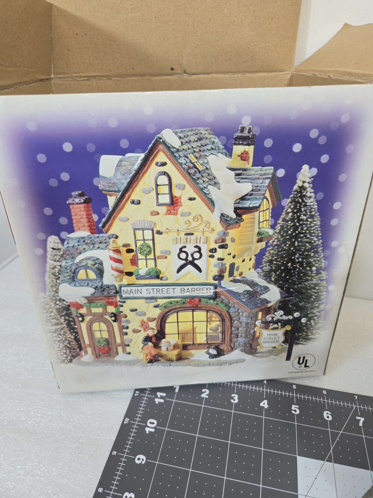 Holiday Expressions Main Street Barber Barber Shop Lighted House – Missing Piece