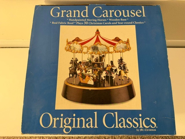 Mr. Christmas Grand Carousel Musical Rotating 30 Classic Songs